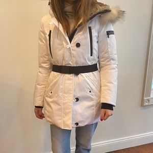 Andrew Marc White Parka Jacket